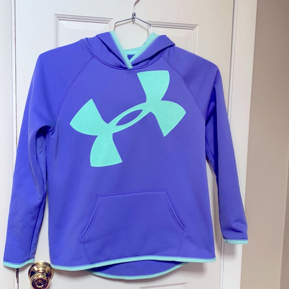 Under Armor Youth L Hoodie.  Periwinkle.Cold Gear